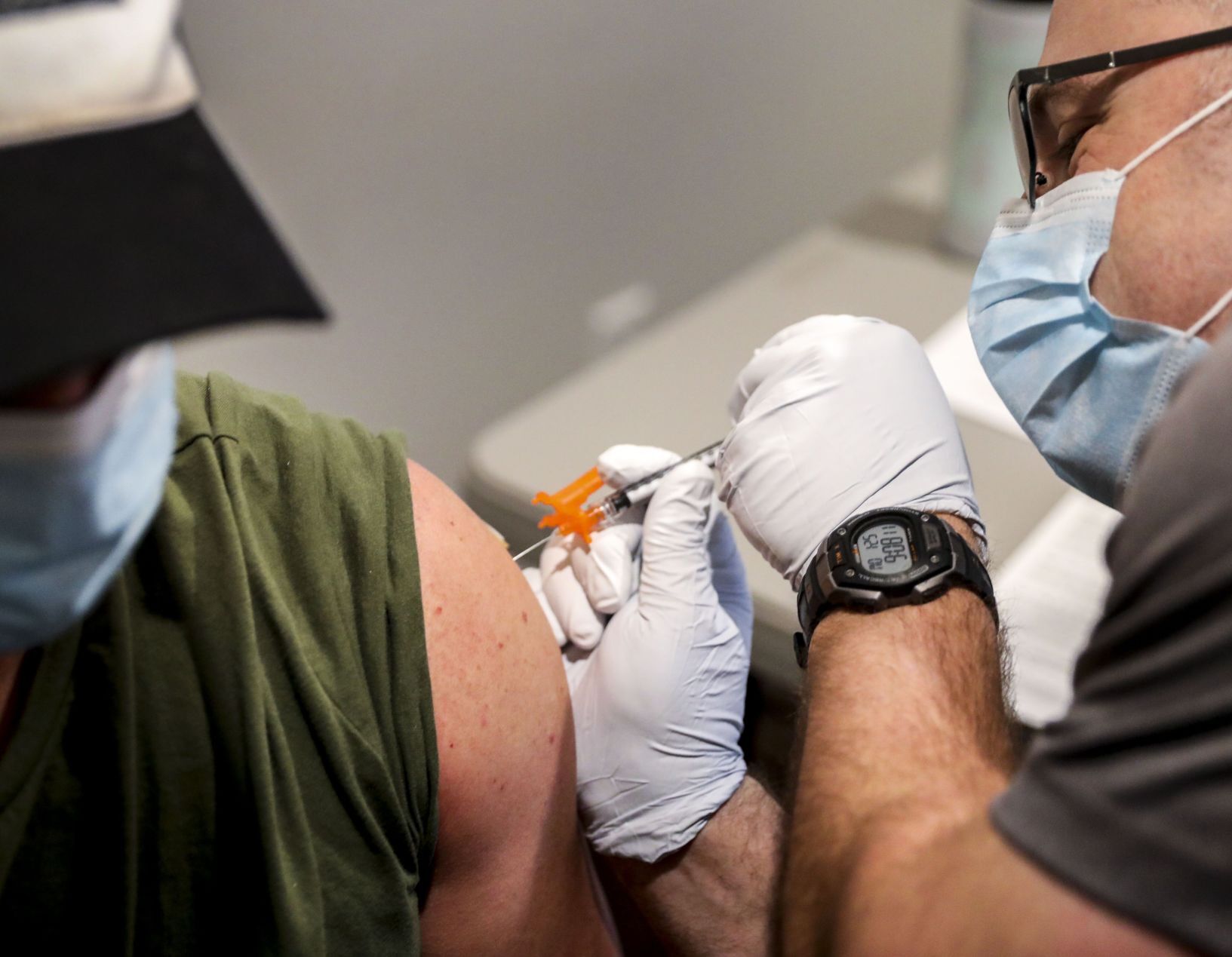 First responders receive first doses